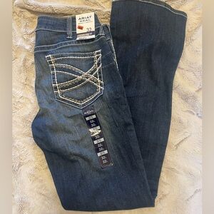 Ariat Women's Dark Indigo Bootcut Jeans with Contrast Stitching